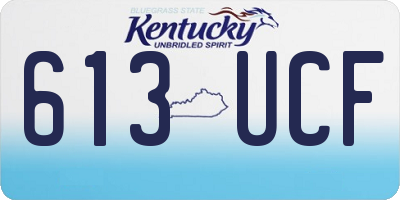 KY license plate 613UCF