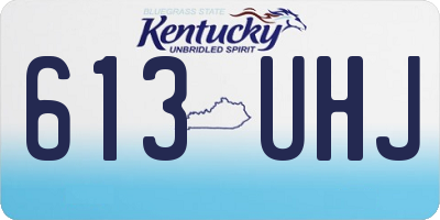 KY license plate 613UHJ