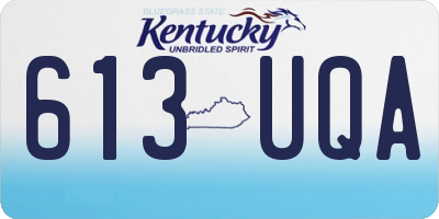 KY license plate 613UQA