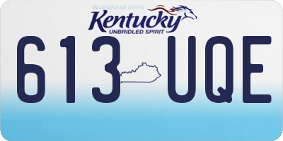 KY license plate 613UQE
