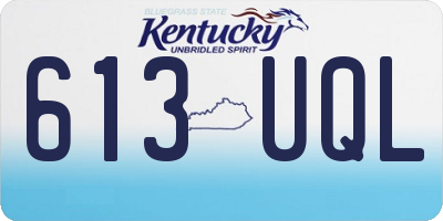 KY license plate 613UQL