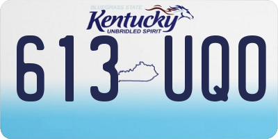 KY license plate 613UQO
