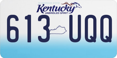 KY license plate 613UQQ