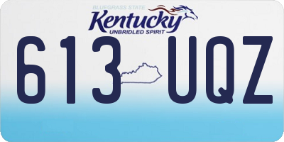 KY license plate 613UQZ