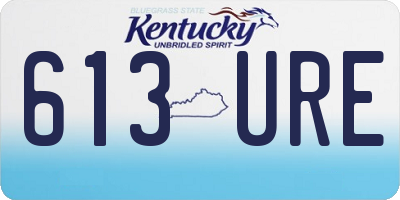 KY license plate 613URE