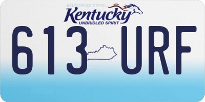 KY license plate 613URF