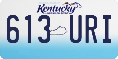 KY license plate 613URI