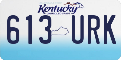 KY license plate 613URK