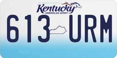 KY license plate 613URM