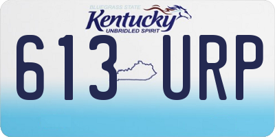 KY license plate 613URP