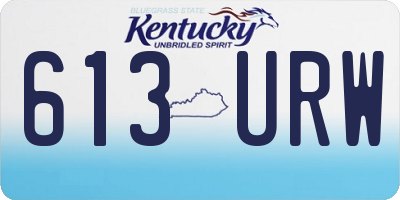 KY license plate 613URW