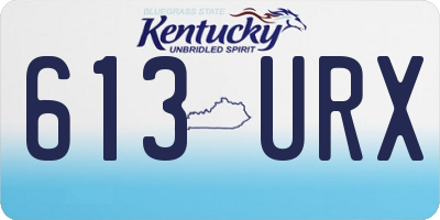 KY license plate 613URX
