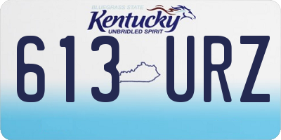 KY license plate 613URZ
