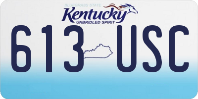 KY license plate 613USC