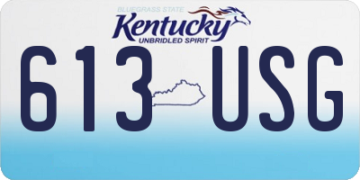 KY license plate 613USG