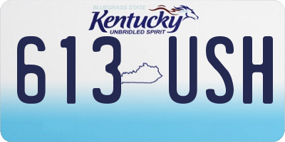 KY license plate 613USH