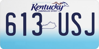 KY license plate 613USJ