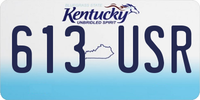 KY license plate 613USR