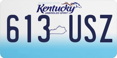 KY license plate 613USZ