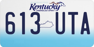 KY license plate 613UTA