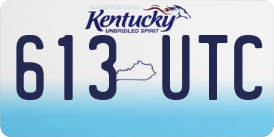 KY license plate 613UTC