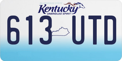 KY license plate 613UTD