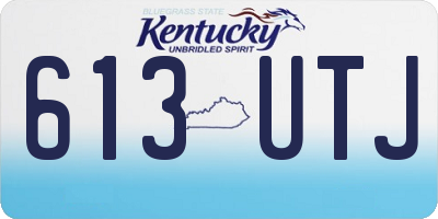 KY license plate 613UTJ