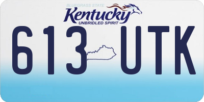 KY license plate 613UTK
