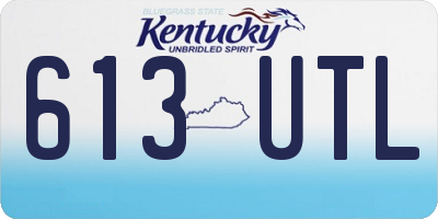 KY license plate 613UTL