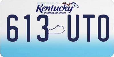 KY license plate 613UTO