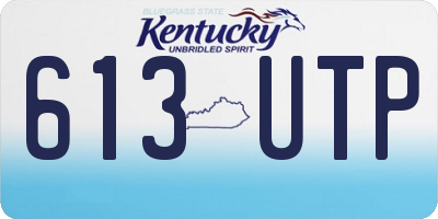 KY license plate 613UTP