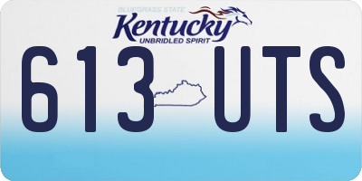 KY license plate 613UTS