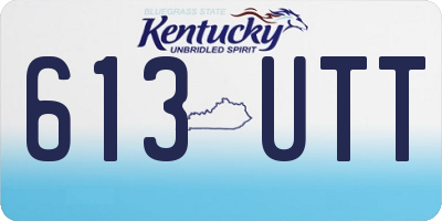 KY license plate 613UTT
