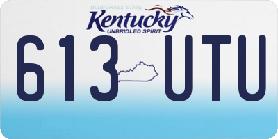 KY license plate 613UTU