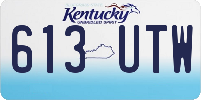KY license plate 613UTW