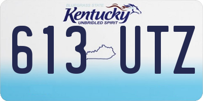 KY license plate 613UTZ