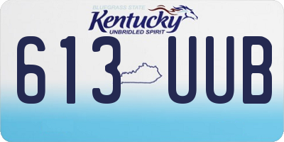 KY license plate 613UUB