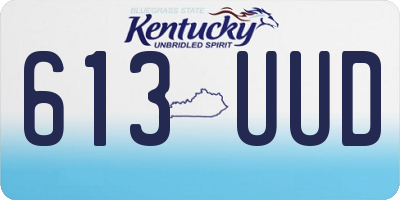 KY license plate 613UUD