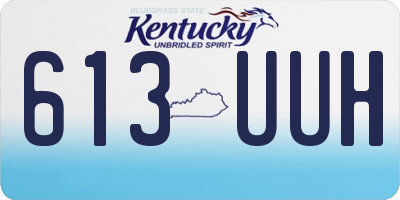KY license plate 613UUH