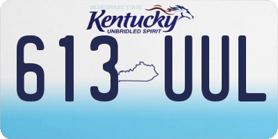 KY license plate 613UUL