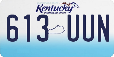KY license plate 613UUN