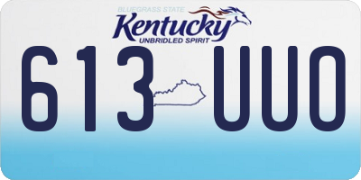 KY license plate 613UUO