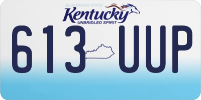 KY license plate 613UUP