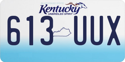 KY license plate 613UUX