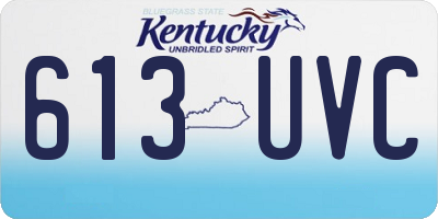 KY license plate 613UVC