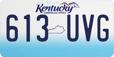 KY license plate 613UVG