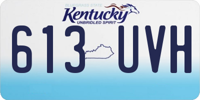KY license plate 613UVH