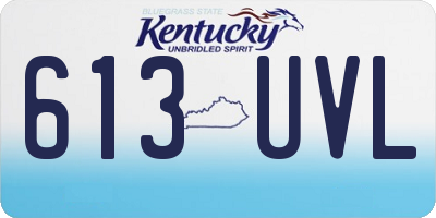 KY license plate 613UVL