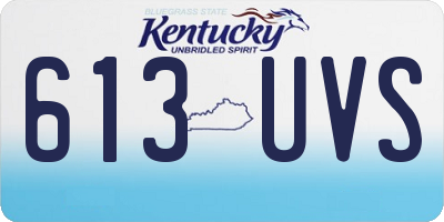 KY license plate 613UVS