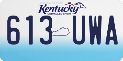 KY license plate 613UWA